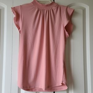 Mock t-neck blouse